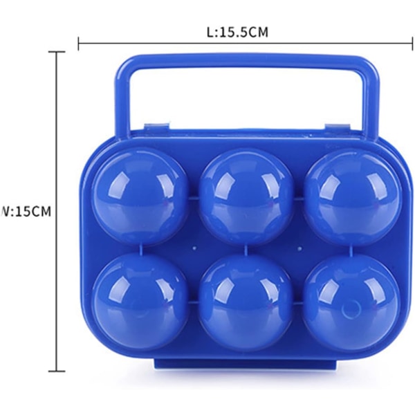 6-fack äggställsbehållare, äggförvaringslåda i plast Stötsäkert skydd, 1 st (orange)