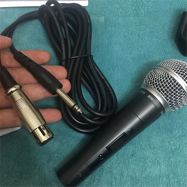 For Shure SM58 Dynamisk Vokal Mikrofon Kablet Mikrofon Med Afbryder Med Kabel Helt Ny