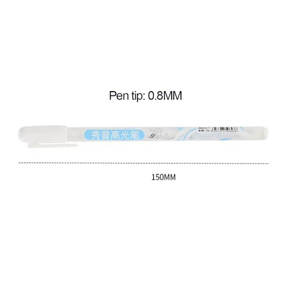 pcs 0,8 mm vit penna skiss fineliner penna överlägsen hög ljus