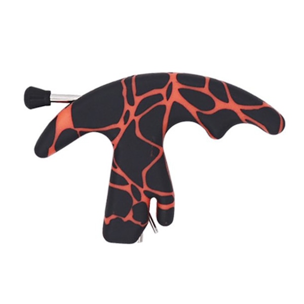 1 stk. bueskydningsudløserhjælp, skydeforbindelse, recurve buer, strengværktøj, tommelfinger, orange[qb]