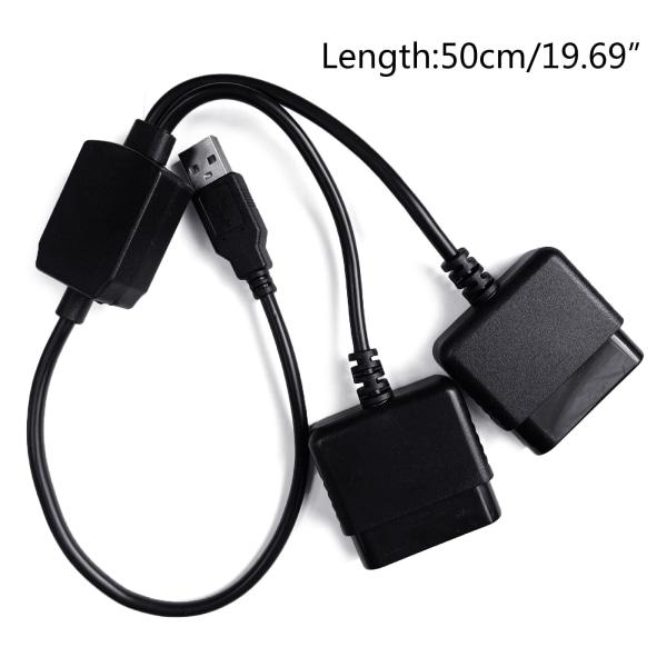 SQBB 2 i 1 adapterkonverter uten driver for PS2 for PS3 Joypad Gamepad til for PS3 PC USB spillkontrolleradapter erstatning