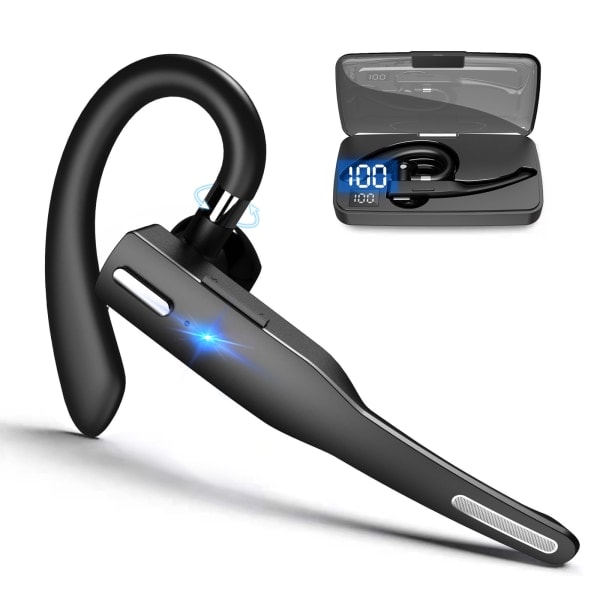 Trådlösa hörlurar Bluetooth 5.1 med laddningsfodral Svart