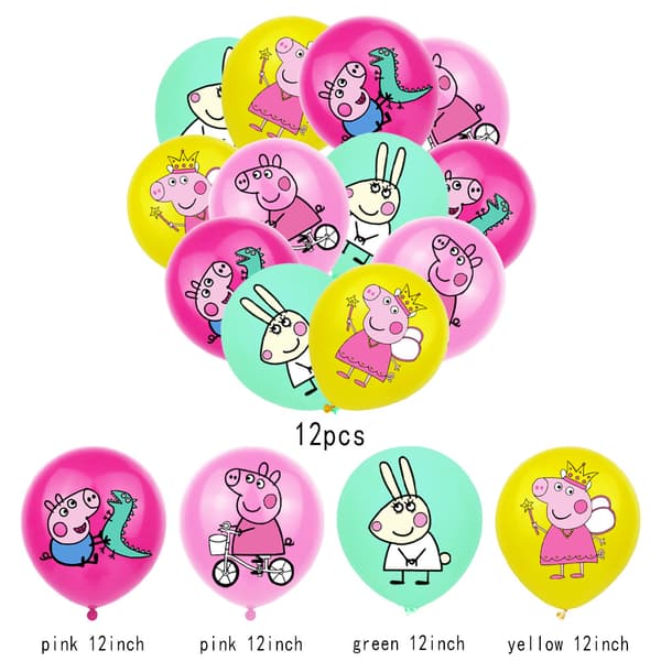 Peppa Gris-tema bursdagsdekorasjoner for barn