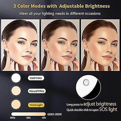 Telefon Ring Light, Clip-On Genopladelig Bærbar Selfie Lys til Selfies og Videooptagelse(h})