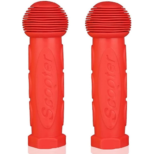 Et par gummiscootergrep erstatningsgrep for Mini eller Maxi Micro Scooterblack red