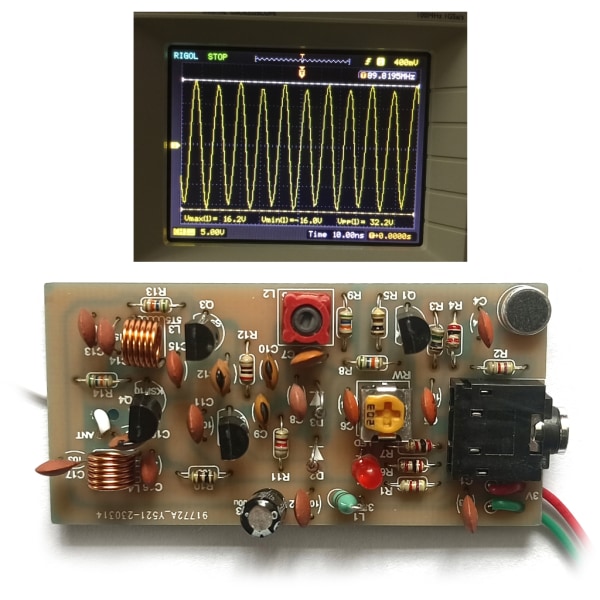 Digital sändarmodul trådlös FM-sändarbräda DIY 88-108Mhz för sändning monterad/ej monterad null - Finished product 0.13