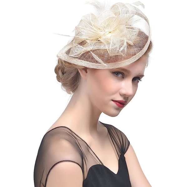 Elegant kvinners Fascinator Hat Brudfjäder Hårklemmer Tilbehør