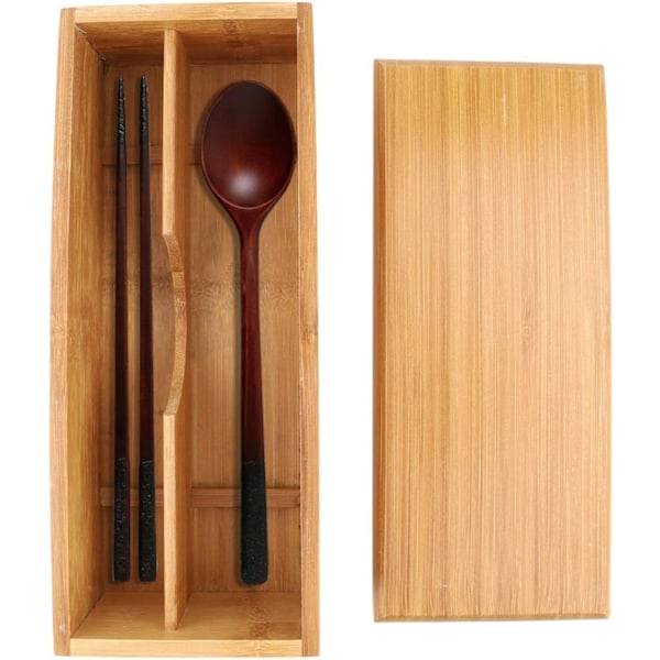 Japansk ske- og spisepindopbevaringsboks til køkkenbordet 27 X 11 X 6,6 cm