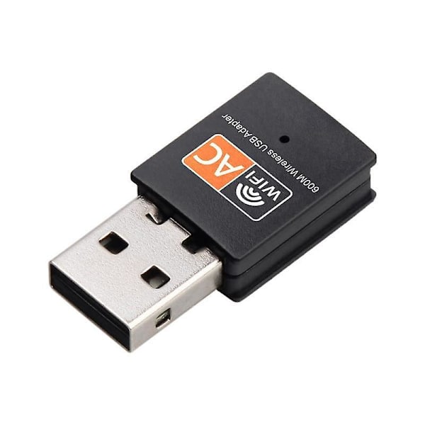 Usbnovel Ac 600mbps USB Wifi-adapter for PC - Trådløs nettverksadapter med dobbeltbånd 2,4ghz, 5ghz høyforsterket antenne Wifi USB, wifi-dongle for