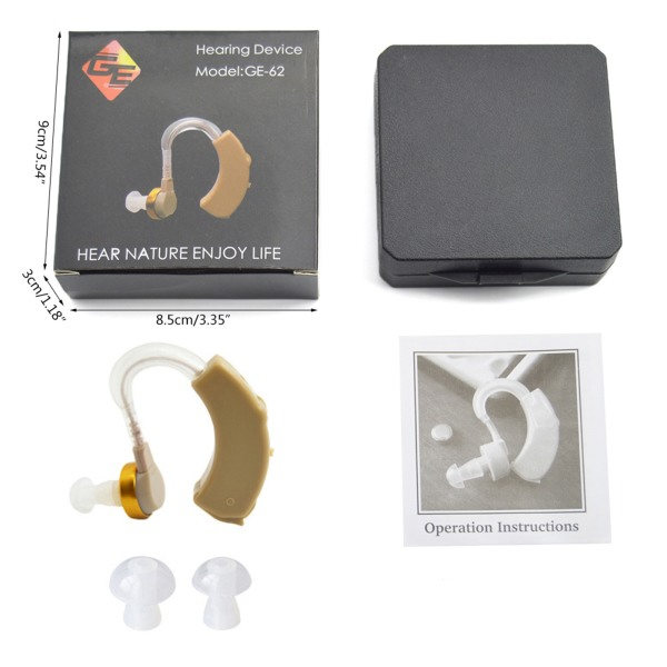 Osynlig hörapparat Clear Digital Sound hörapparat Justerbar tonljudförstärkare Batteri Bärbar för döva äldre
