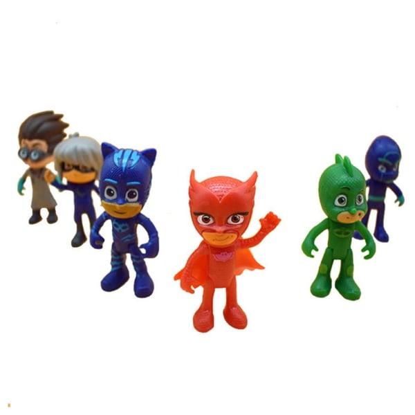 6 st/set PJ Masks karaktärsfigurer leksak W