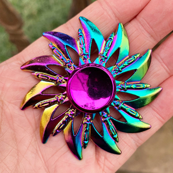 Metallfärgad legering Fingertop Gyro Finger Rotating Finger Användbart verktyg för tryckavlastning Colorful Van Helsing 103