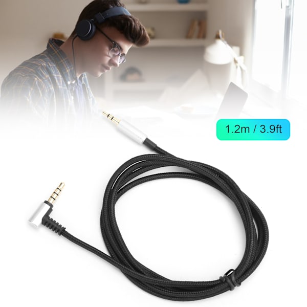 3,5 mm til 2,5 mm lydkabel passer til Turtle Beach PX5 PX4 XP500 XP400 X42 PS4 sort