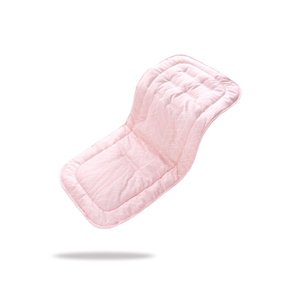Sædebetræk til klapvogn i ren bomuld Klapvognsindsats, størrelse 32x80 cm Rosa tekstur