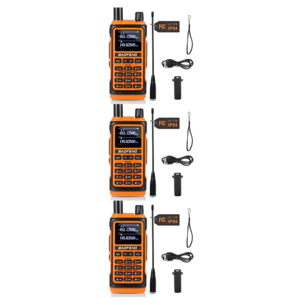 1/2/3 UHF/VHF med trådlös frekvenskopiering Handhållen amatörradio GUL YELLOW 3 Sets