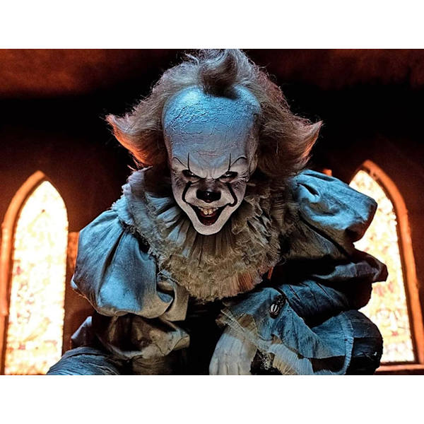 Pennywise Skrämmande Clown Latex Mask Joker Läskig Halloween Smile