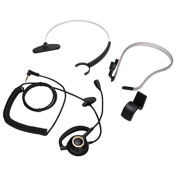 Callcenter-headset med mikrofon, bakmonterat brusreducerande kundtjänstheadset 3,5 mm