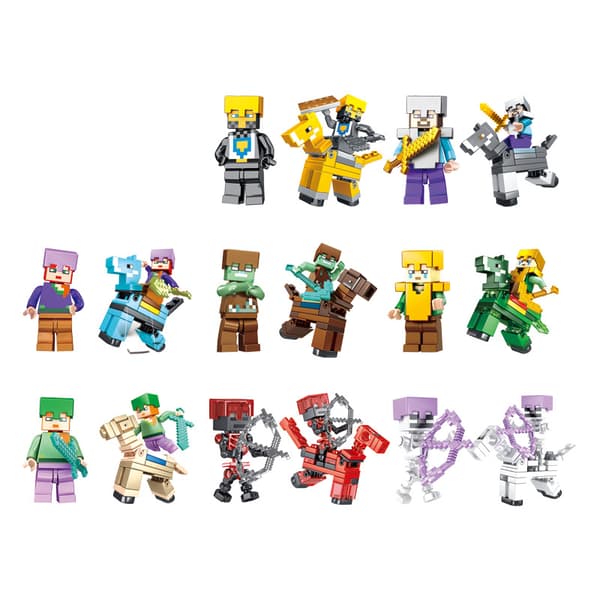 8 stk. Minecraft Minifigurer Klodser – Tilfældig Stil Byggeklodssæt