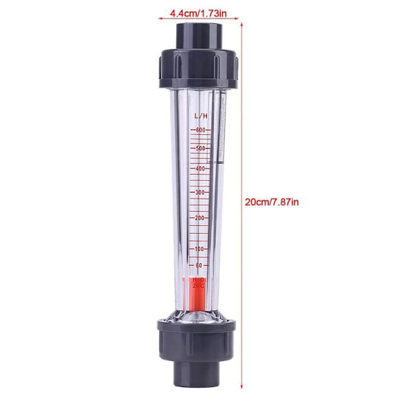 Plast Rotameter Vattenflödesmätare 60-600L/H LZS-15D Flytande Rör Mätinstrument
