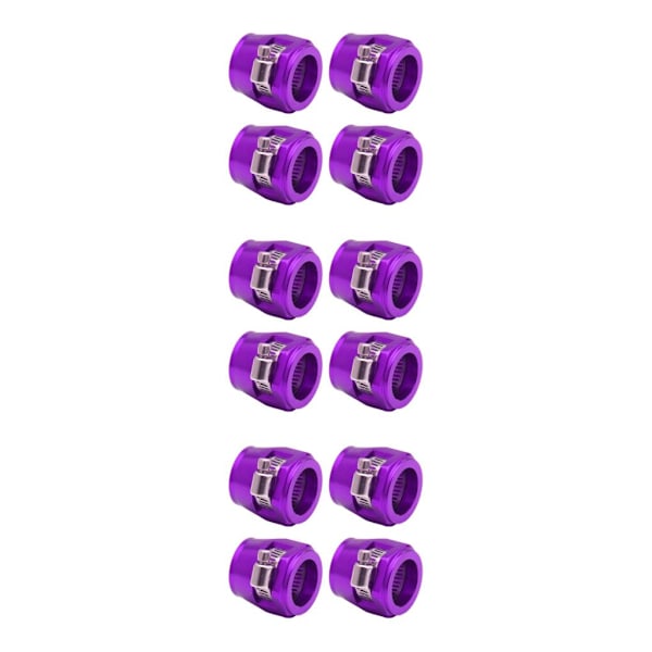 1/2/3/5 4-delad aluminium slangklämma - enkel att installera lila AN12.4pcs purple AN12.4pcs 3PCS