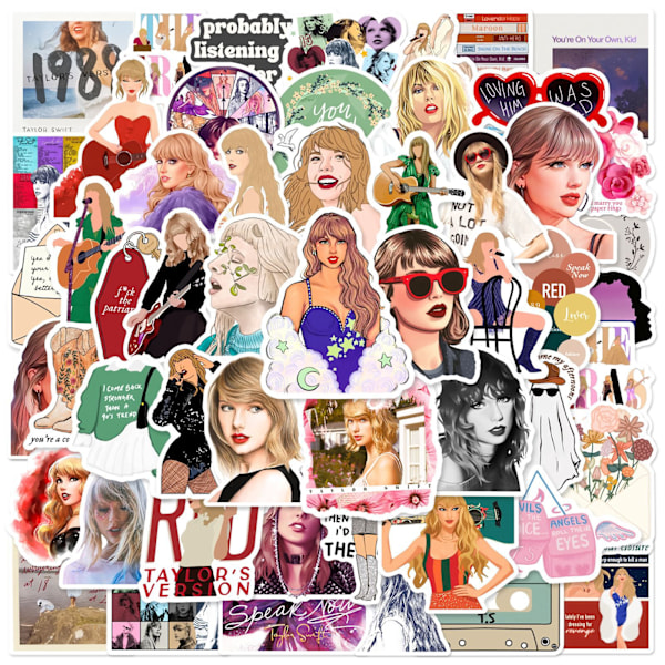 200 kpl Taylor Swift -tarroja, graffititarroja C+D 100pcs