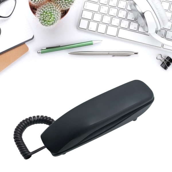 Väggmonterad fast telefon för kontor hem badrum Röd