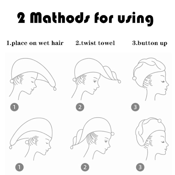 3-pack mikrofiberhårhandduk