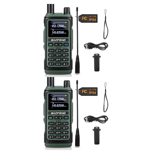 1/2/3 UHF/VHF langaton taajuuskopiointi kädessä pidettävä radiopuhelin Vihreä Green 2 Set
