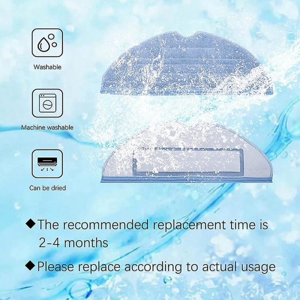 10 stk Moppputer Xiaomi Roborock S7 T7s T7 Plus Mikrofiberpute