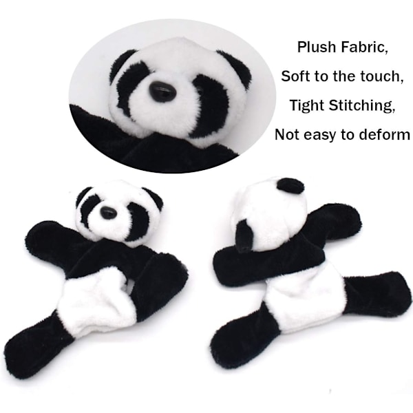 4-osainen Panda-jääkaappimagneetti, söpö pehmeä plushi-panda 3D-jääkaappitarra