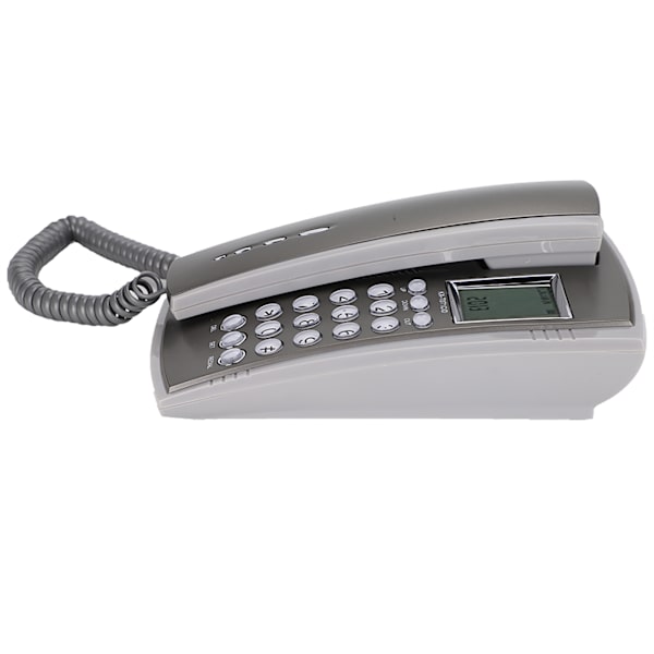 KX T071CID vægmonteret fastnettelefon med ledning til telefon, lydløs, til hjem, kontor, hotel, callcenter, grå