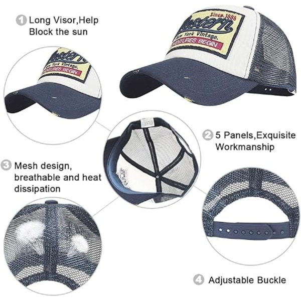 Baseball Cap Mesh Caps Unisex Broderet Bogstav Patch Casual Caps Hip Hop Solhatte Grey