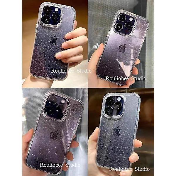 Glitter Clear Case Kompatibel med Iphone 13pro Max [air] Transparent Silikon Glitter Ultra Tunn Tunn Mjuk Lätt TPU-skydd 1,5 mm
