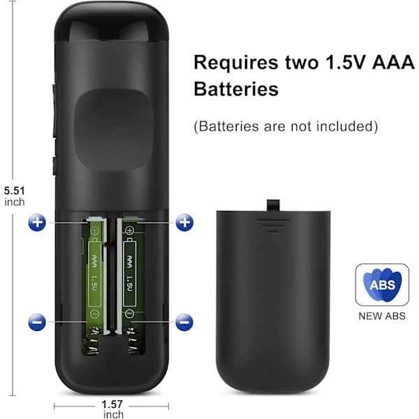 (Pakke med 2) Udskiftningsfjernbetjening kun til Roku TV, kompatibel med TCL Roku/Hisense Roku/Onn Roku/Philips Roku Smart TV'er (Ikke til Stick og Box)