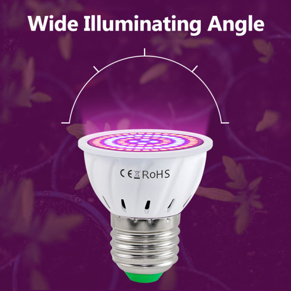 LED växtlampa inomhus rött och blått spektrum LED växtlampor E14 hydroponisk växtlampa suckulent Flo