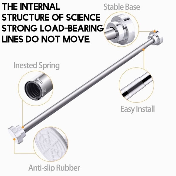 Tørrestativ Teleskopstang HVID 50-80CM 50-80CM hvid white 50-80cm-50-80cm