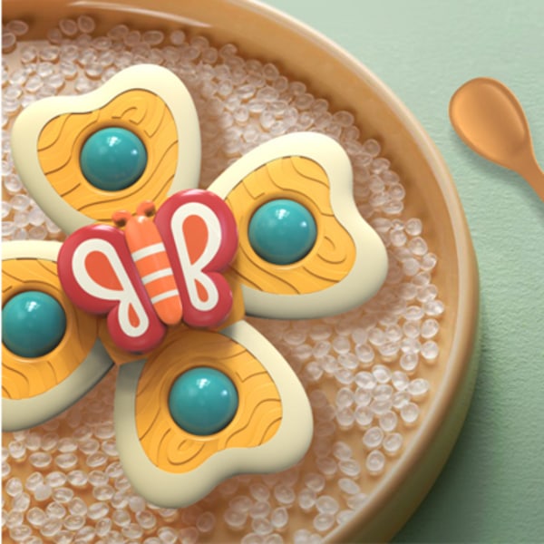 3 st Baby Sugkopps Snurrleksaker Snurrleksaker Badleksaker flerfärgade