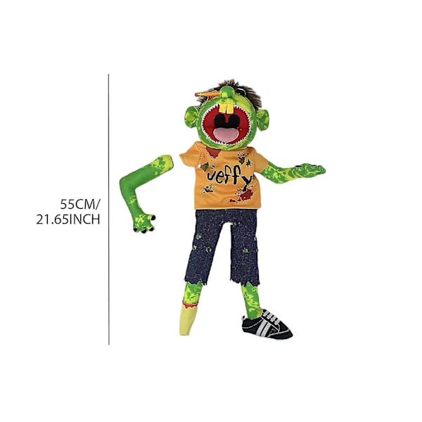 Jeffy Puppet Plysj Dukke, Jeffy Puppets Sml Leke, Slem Morsom Dukke Leke med Fungerende Munn, For Barn Gutter Jenter Rollespill, Storytelli zombie zombie 55CM