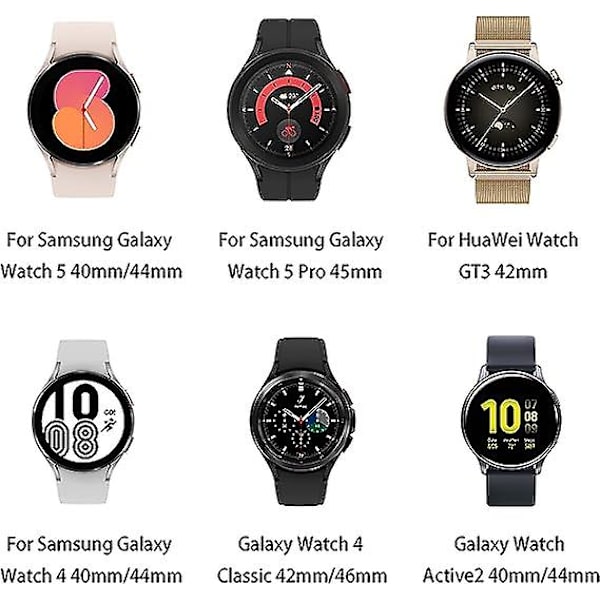 Kompatibel med Samsung Galaxy Watch 4-rem 40mm 44mm, 20mm rem för Galaxy Watch Active 2-rem 40mm 44mm, för Garmin Vivoactive 3-rem