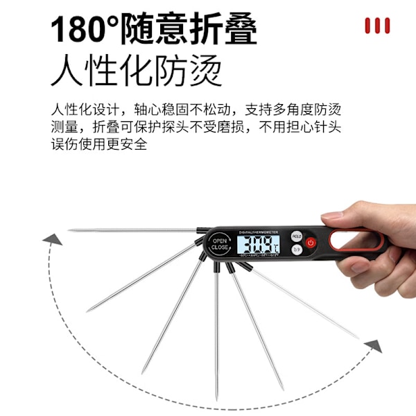 Digital Kötttermometer Mattermometer Instant Läsning BBQ Kocktermometer