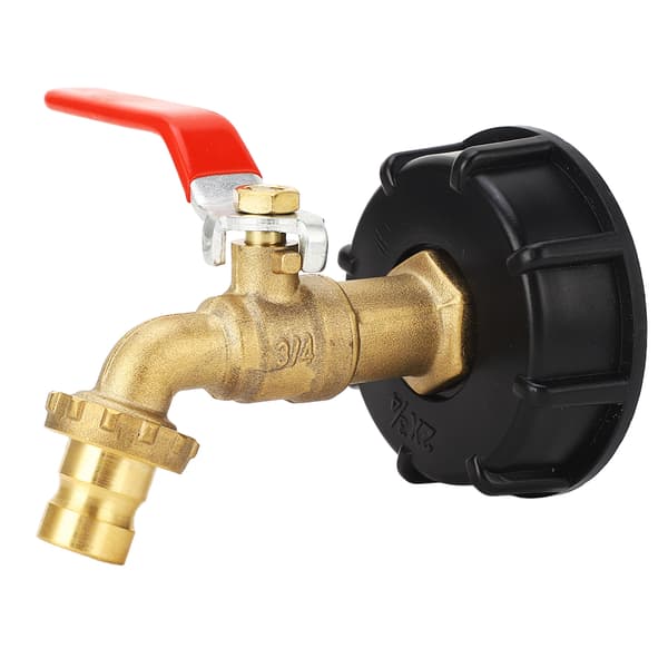 IBC Container Adapter 3/4 Tum Mässing Container Grovgänga 1040-1250 Liter Vattentank Trädgårdsslang Ventilkoppling[qb]