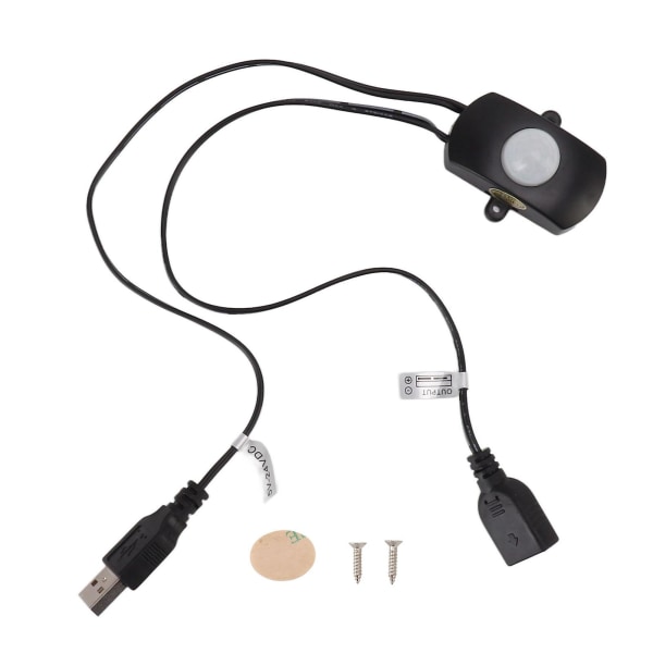 Liiketunnistimella varustettu PIR-anturi USB-älyliiketunnistin kytkin LED-nauhalle DC 5v - 24v