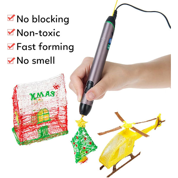 3D-pen filament PLA, 20 farver PLA-filament 1,75 mm 3D-pen filament til de fleste 3D-printpenne og -printere (5 m pr. rulle)