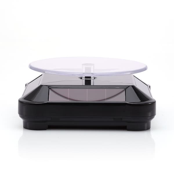 Solcelledrevet displaystand drejeskive, roterende displaystand (sort)