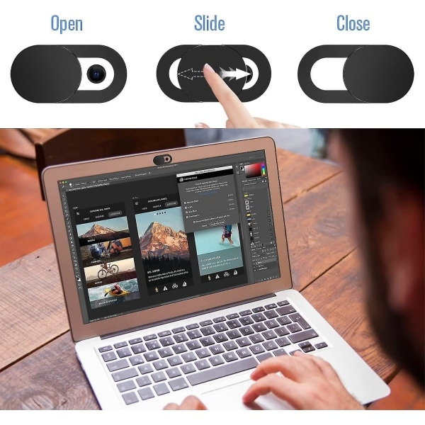 20 stk magnetdeksel for webkamera på iPad, nettbrett, bærbar PC, telefon og linse