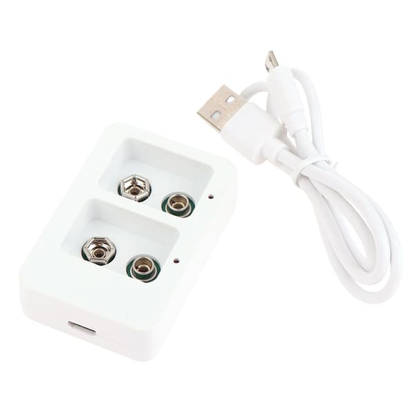 1 stk. 2-plads 9V Smart hurtig batterilader