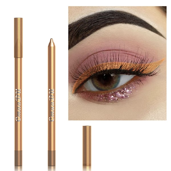 Eyeliner Pennset Färgstark Pärl Eyeliner Metallisk Glitterfärgad Eyeliner Gel Ögonskuggspenna Kit Ögonmakeup Pennor