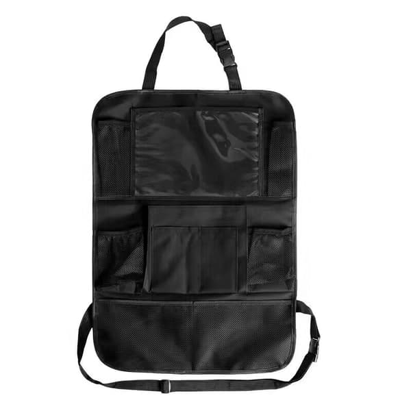 2-pak bagsædeopbevaring - Universal iPad-holder til biler, sort (BT)