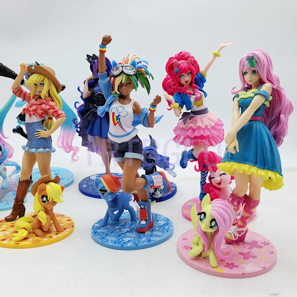 20-25cm My Little Pony Princess Celestia Twilight Sparkle Pinkie Pie Japansk Anime PVC Action Samling Model Legetøj til Bar Hatsune Miku