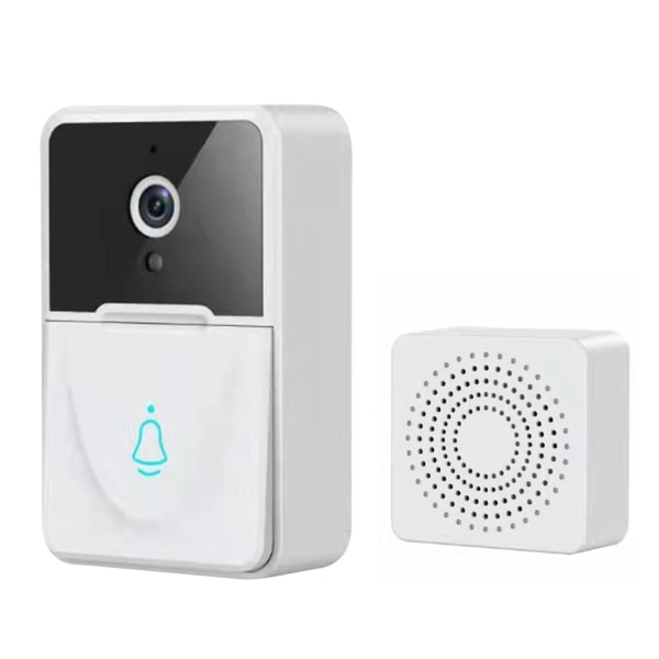 Universal Smart Home Video Dørklokke Wifi Kamera Trådløs Dørklokke Ring Intercom Video Automatisk Induksjon White